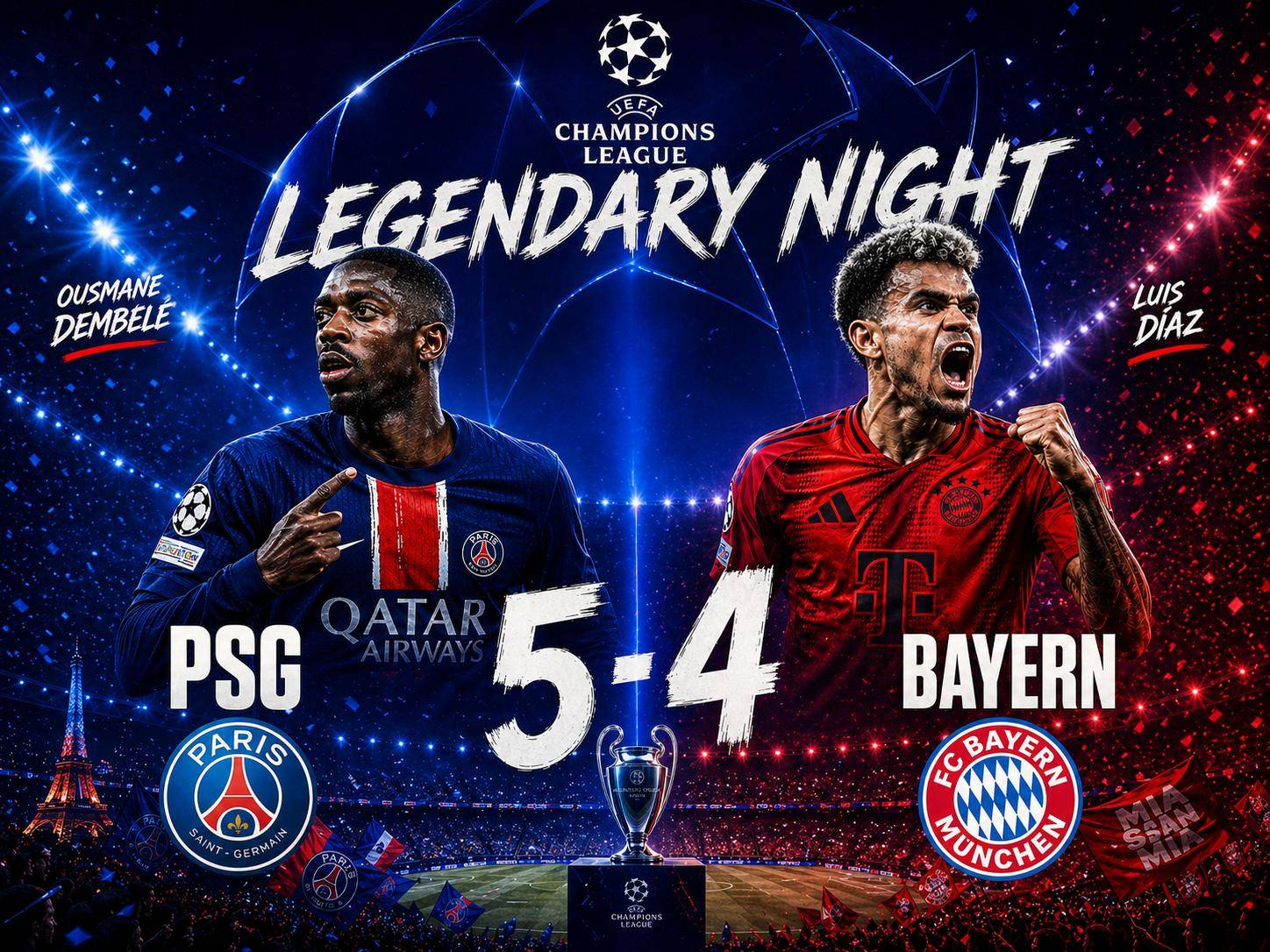 Psg vs bayern in an epic champions league clash