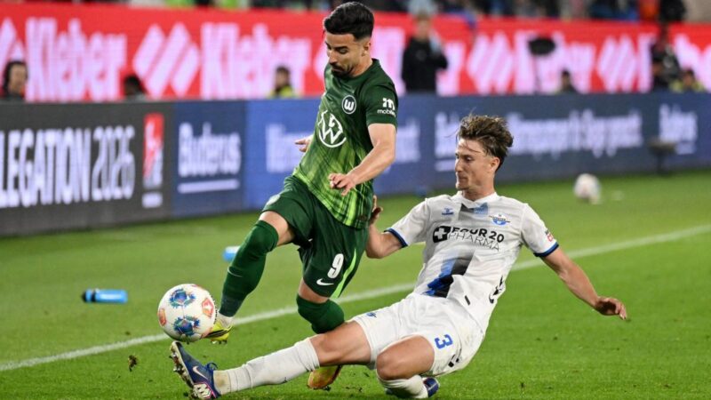 Wolfsburg and paderborn battle ends in stalemate in promotion playoff first leg