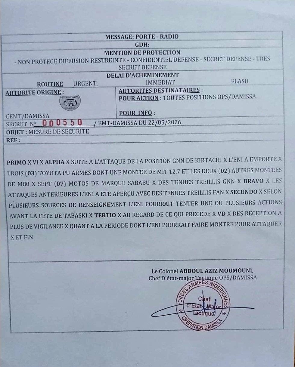 Niger security crisis: JNIM seizes heavy weaponry in Tillabéri ambush