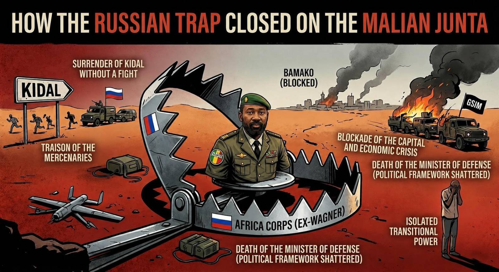 The russian mercenary strategy collapses in Mali