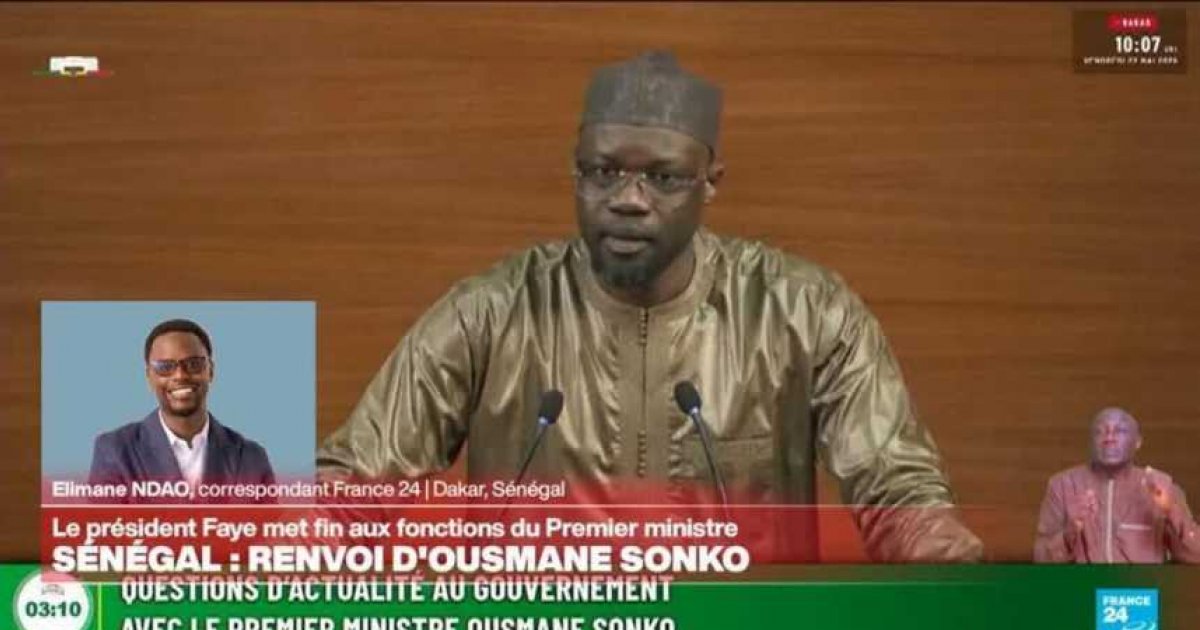 Senegal political shake-up: president sacks prime minister sonko