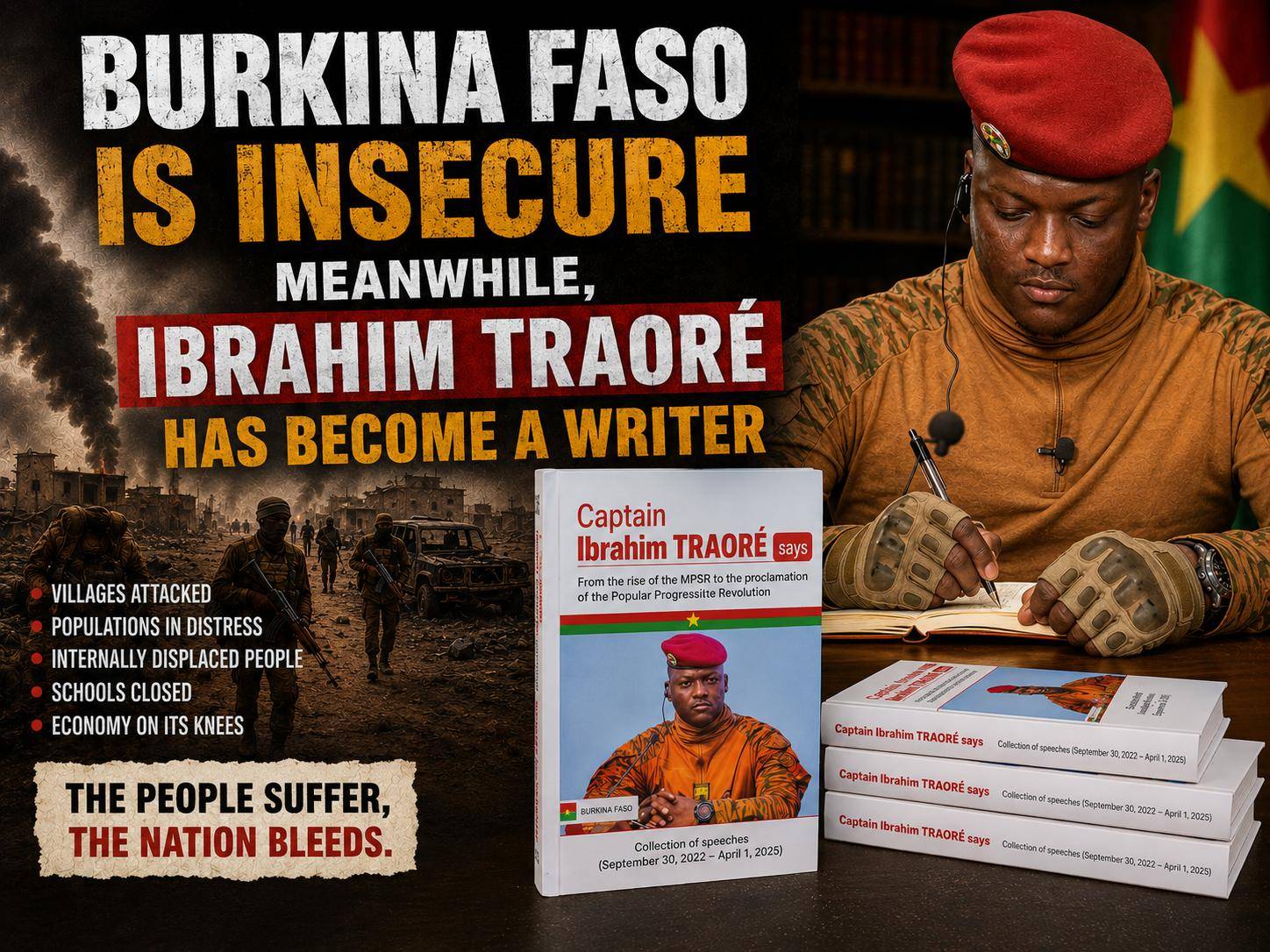 Burkina Faso crisis: Ibrahim Traoré’s focus on books amid escalating turmoil