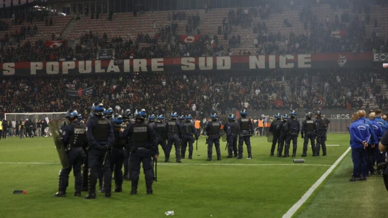 Nice handed two empty stadium matches after riot at allianz riviera