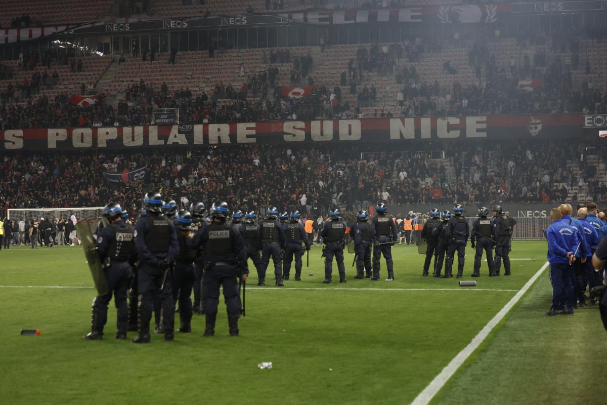 Nice handed two empty stadium matches after riot at allianz riviera