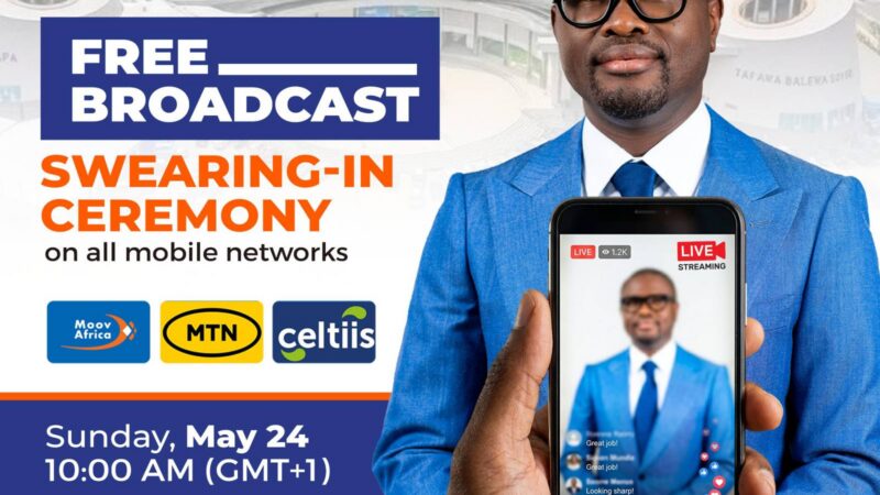 Historic free live stream of presidential inauguration in Benin