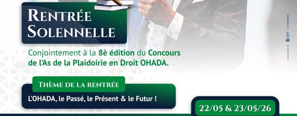 official poster for ohada moot court competition and academic event
