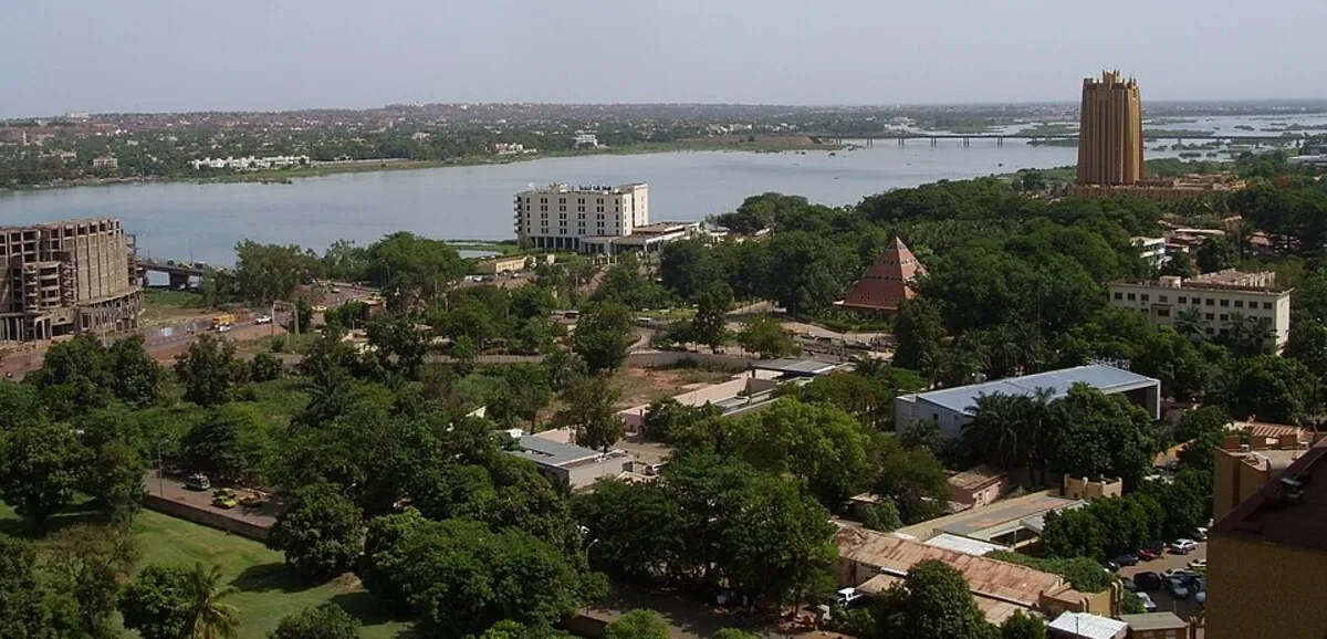 Aerial view of Bamako's blocked roads during the JNIM siege
