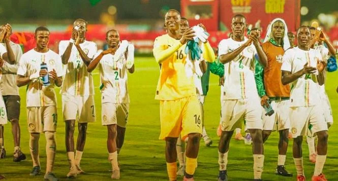 Senegal U17 team celebrates qualification for the FIFA U17 World Cup