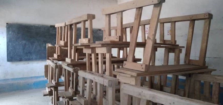 Students in a classroom in N'Djamena