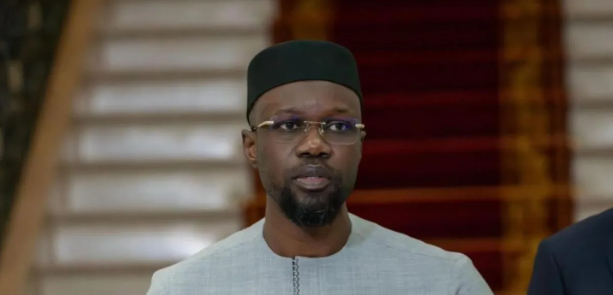 Senegal's Prime Minister Ousmane Sonko addressing parliament