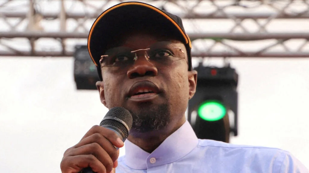 Ousmane Sonko addressing media