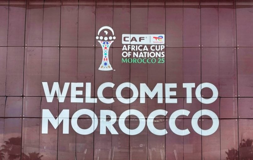 Action shot from the 2025 Africa Cup of Nations final between Senegal and Morocco