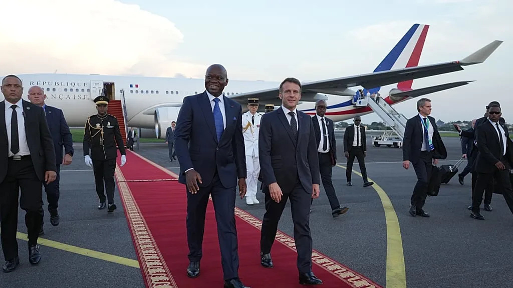 Gabon president brice oligui nguema visits France for three day state visit