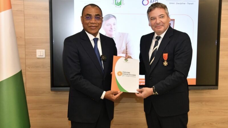 Adrien Haye honored for contributions to Côte d’Ivoire’s development