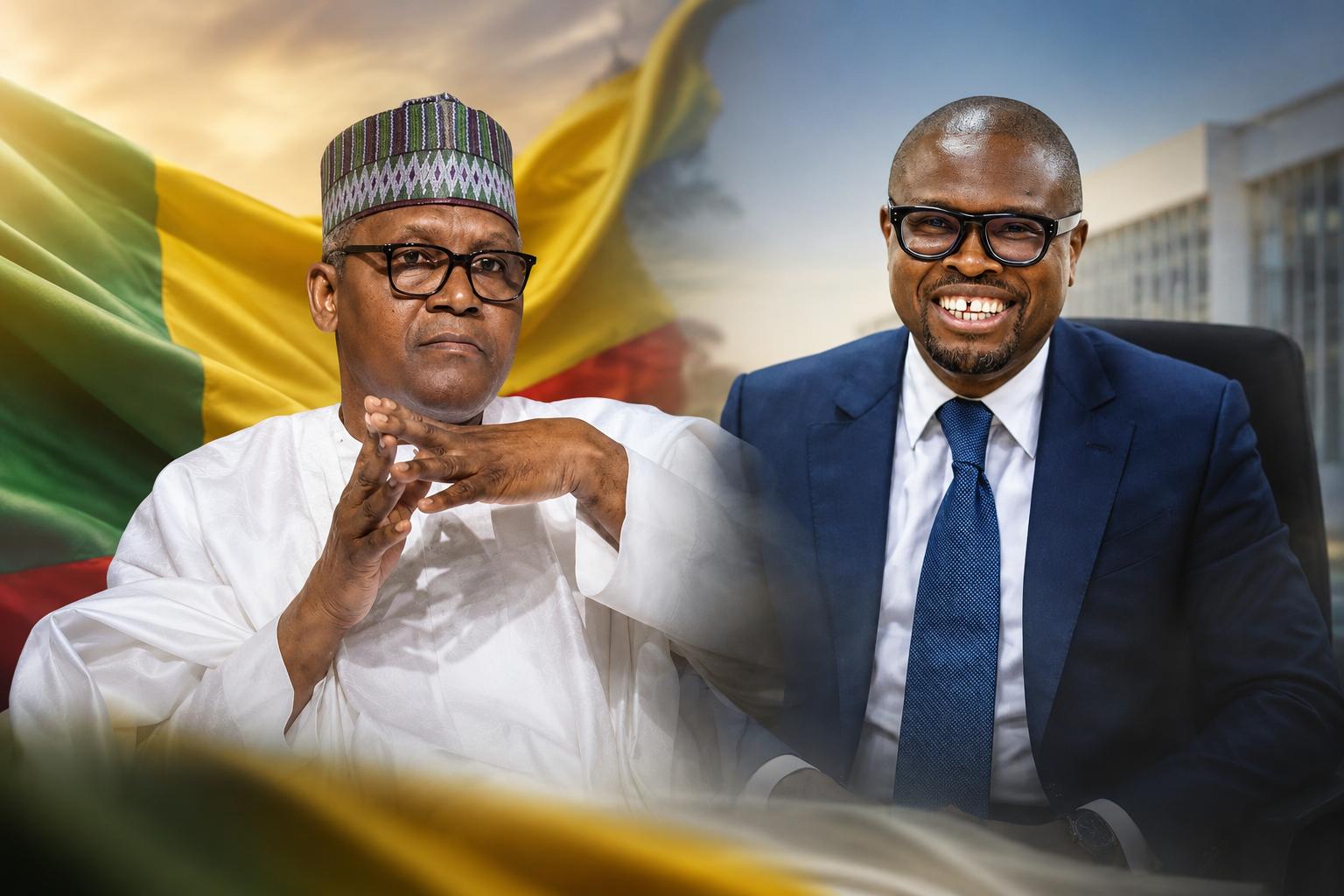 Benin president romuald wadagni meets aliko dangote in Cotonou