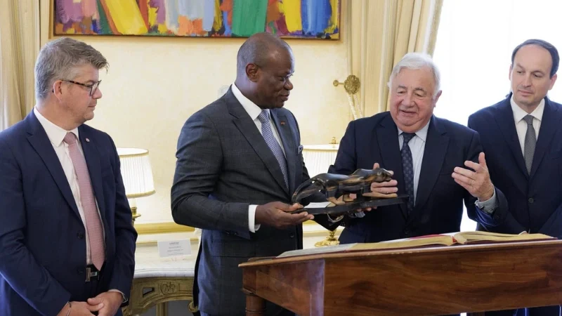 Gabon’s president wraps up state visit to France with key agreements