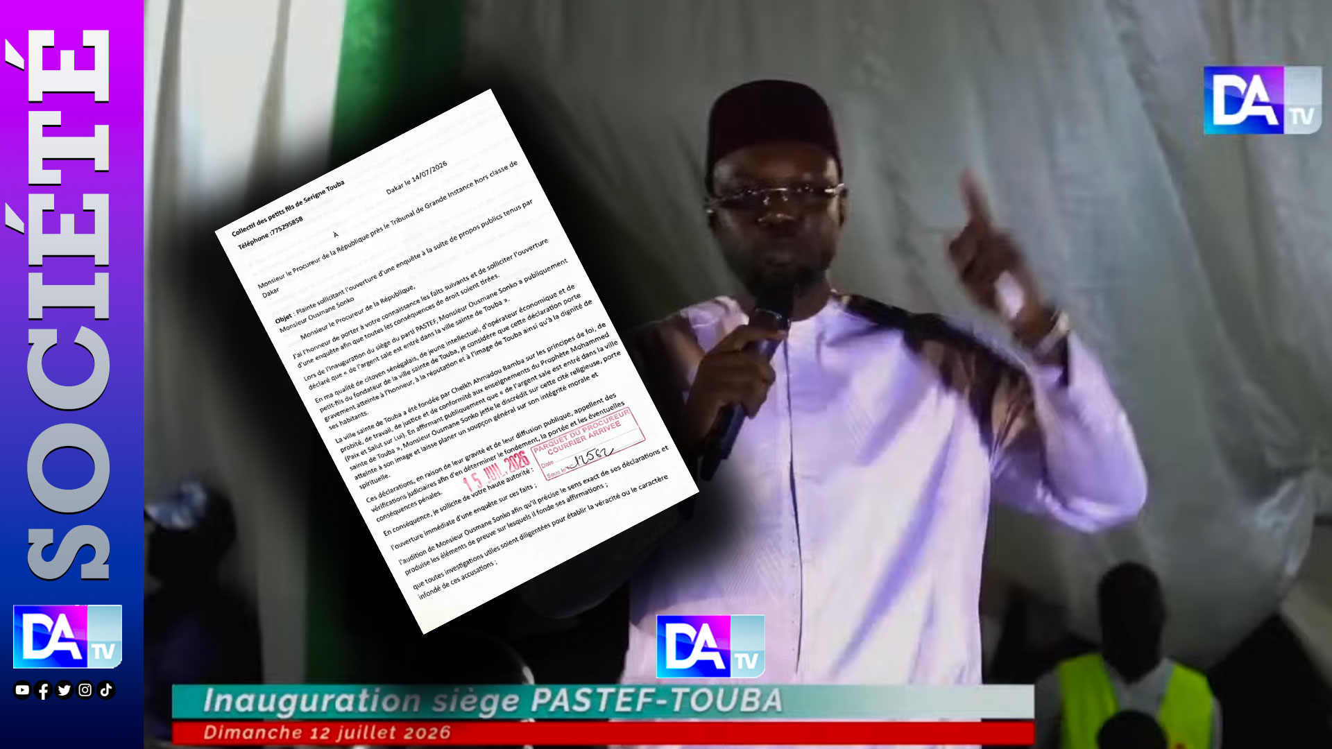 Legal action launched over remarks on ‘dirty money’ in Touba