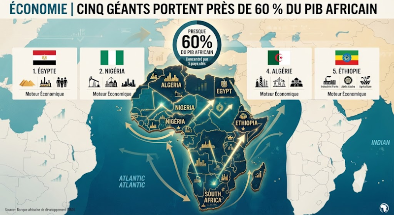 Five african economies dominate nearly 60% of continent’s gdp