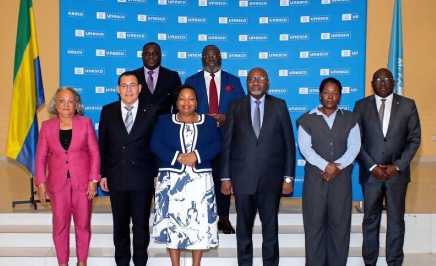 Gabonese officials at the launch of the 2026-2030 education roadmap
