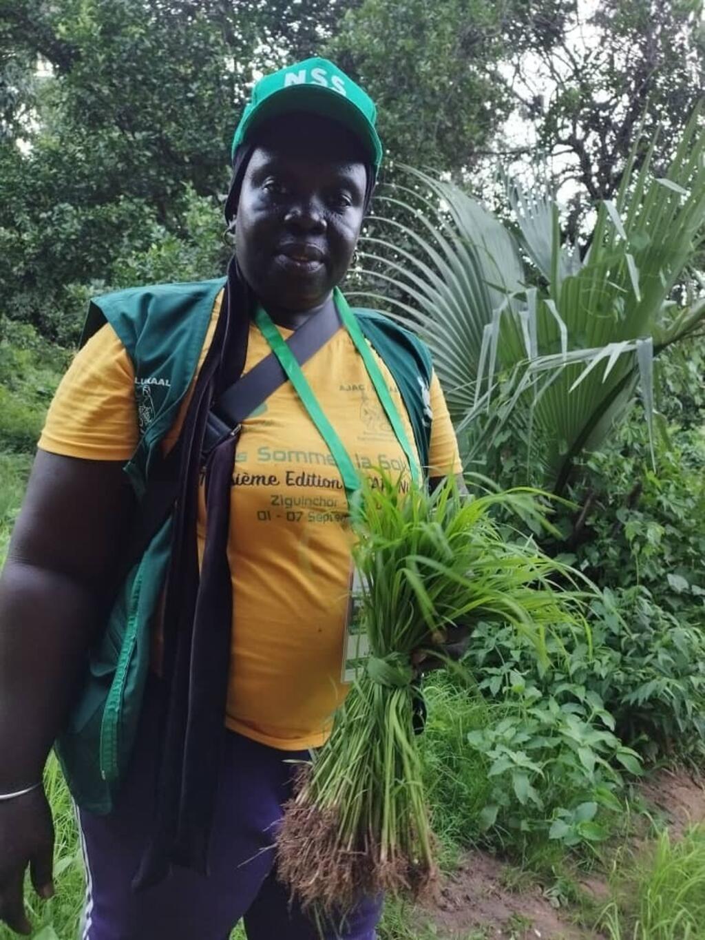 Mariama Sonko in her farm in Niaguis, near Ziguinchor, Casamance.