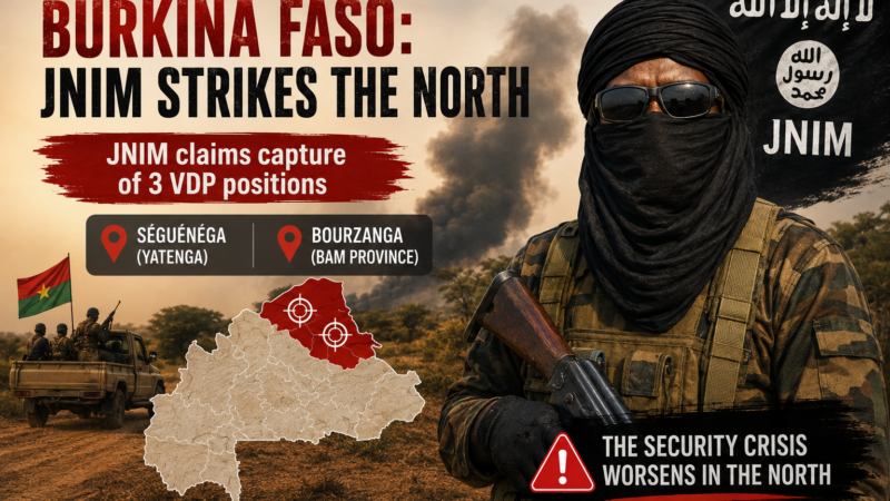 Escalating insecurity in Burkina Faso as JNIM strengthens grip in the north