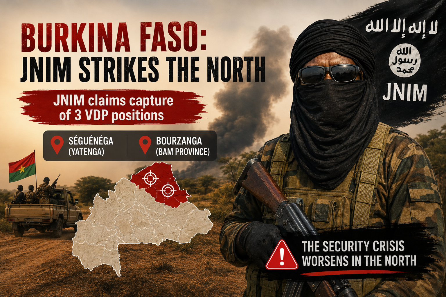 Escalating insecurity in Burkina Faso as JNIM strengthens grip in the north