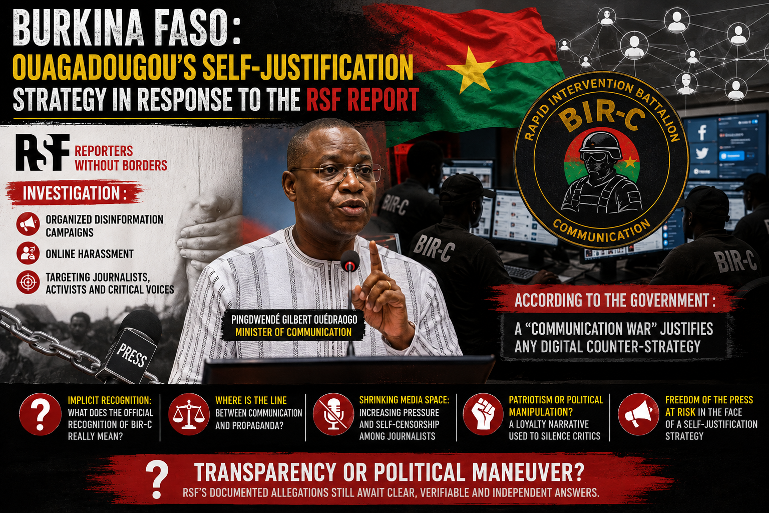 Burkina Faso’s justification strategy amid RSF allegations