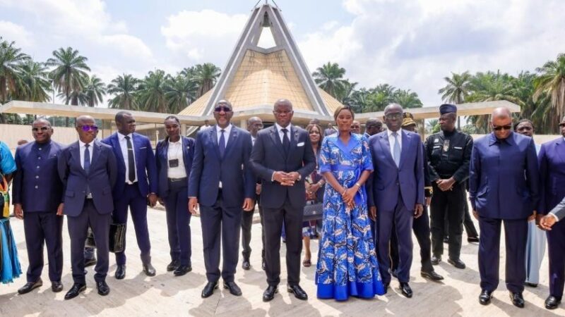 Gabon’s president pays tribute to Ivorian legacy in Yamoussoukro