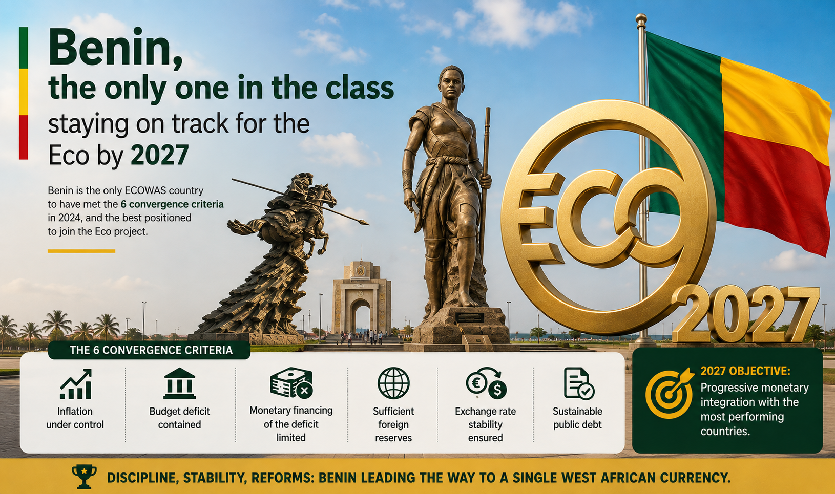 Benin’s economic resilience positions it for eco adoption by 2027