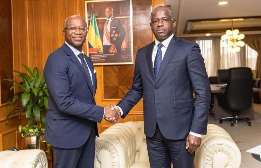 Gabonese and Monegasque officials during bilateral environmental talks