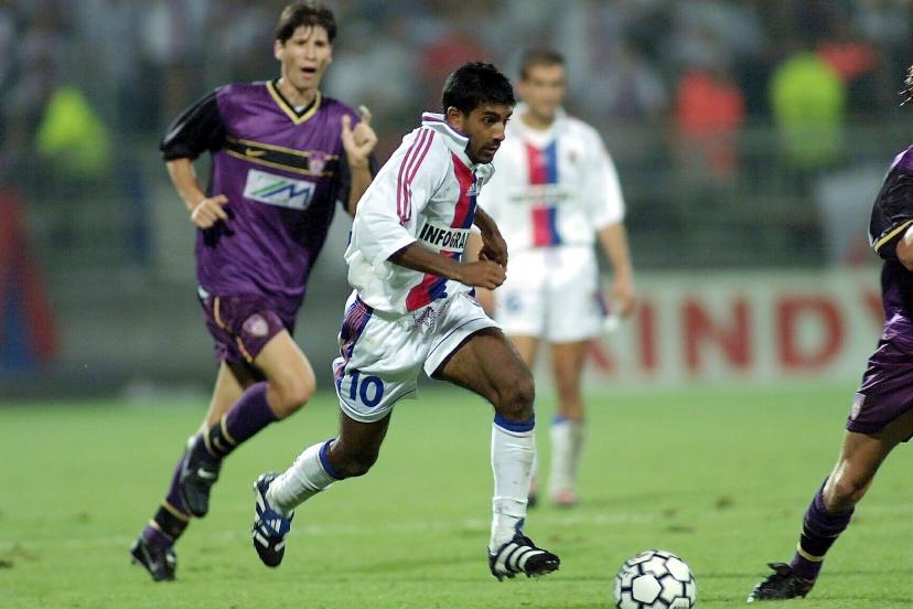 Vikash Dhorasoo playing for Lyon against Maribor in 1999.