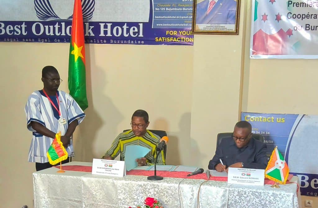 Burkina Faso and Burundi officials during the signing ceremony