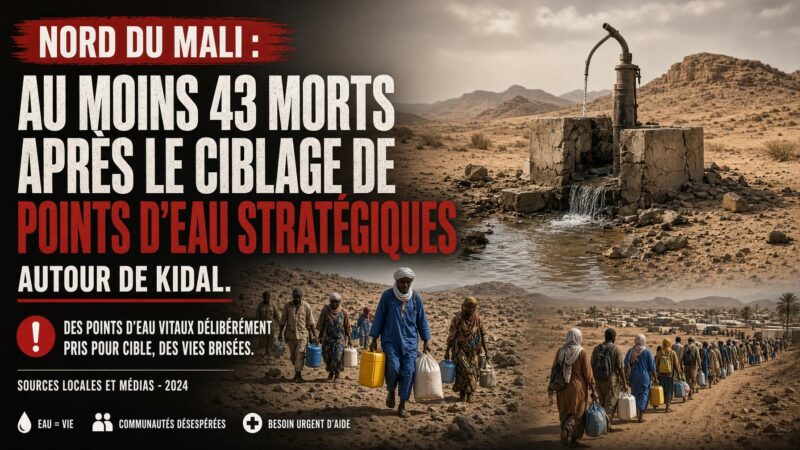 Mali: the moment water became a weapon — 43 killed as wells near Kidal are destroyed