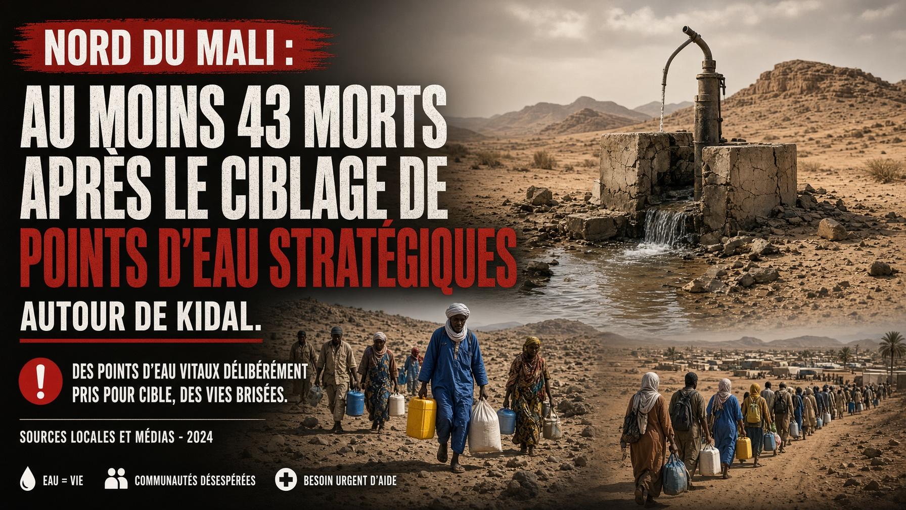 Mali: the moment water became a weapon — 43 killed as wells near Kidal are destroyed