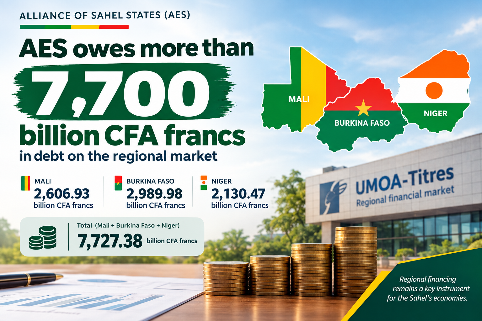Sahel alliance’s 7,727 billion CFA franc debt burden on regional markets